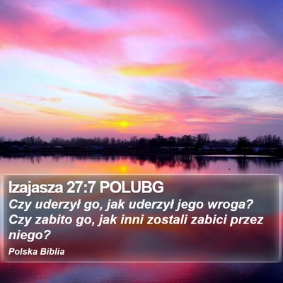 Izajasza 27:7 POLUBG Bible Verse Image