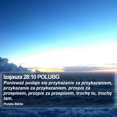 Izajasza 28:10 POLUBG Bible Verse Image