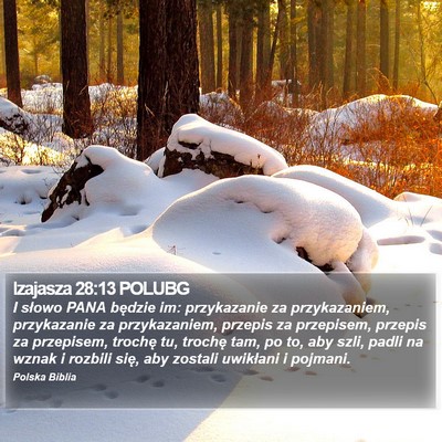 Izajasza 28:13 POLUBG Bible Verse Image