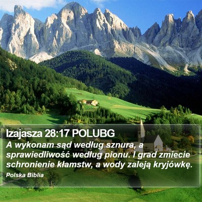 Izajasza 28:17 POLUBG Bible Verse Image