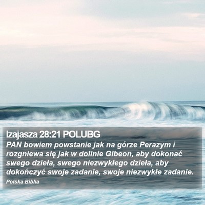 Izajasza 28:21 POLUBG Bible Verse Image