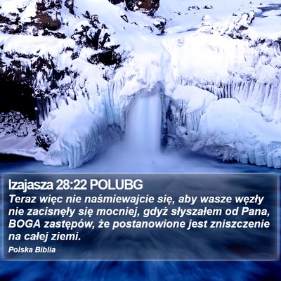 Izajasza 28:22 POLUBG Bible Verse Image