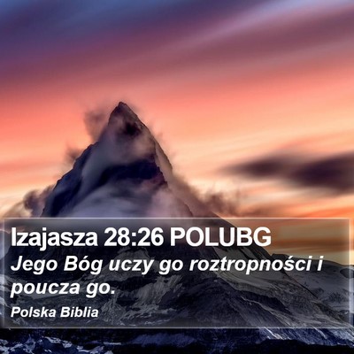 Izajasza 28:26 POLUBG Bible Verse Image