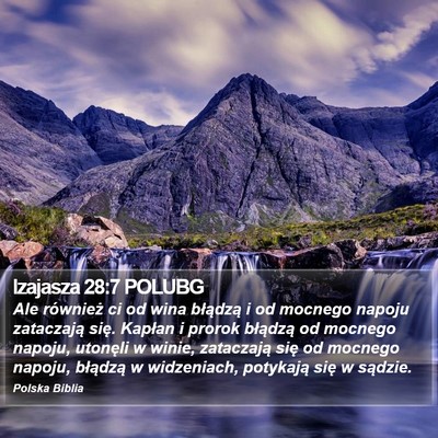 Izajasza 28:7 POLUBG Bible Verse Image