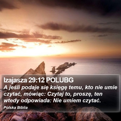 Izajasza 29:12 POLUBG Bible Verse Image