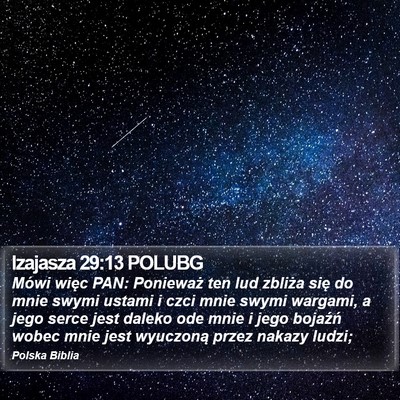 Izajasza 29:13 POLUBG Bible Verse Image