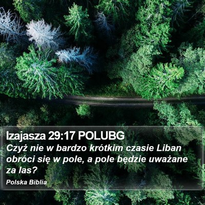 Izajasza 29:17 POLUBG Bible Verse Image