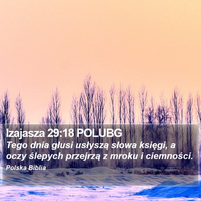 Izajasza 29:18 POLUBG Bible Verse Image