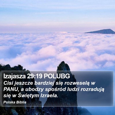 Izajasza 29:19 POLUBG Bible Verse Image