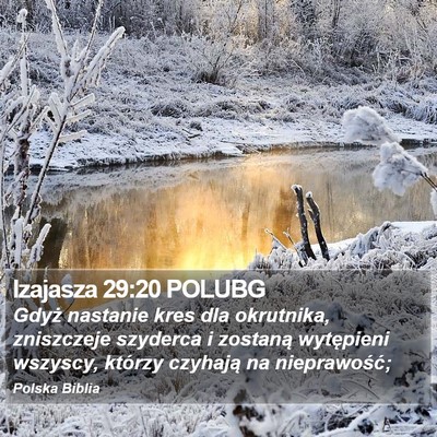Izajasza 29:20 POLUBG Bible Verse Image