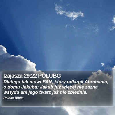 Izajasza 29:22 POLUBG Bible Verse Image