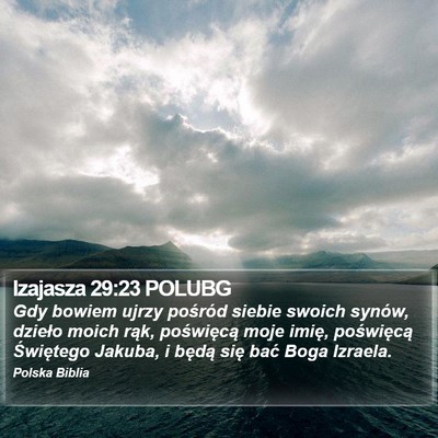 Izajasza 29:23 POLUBG Bible Verse Image