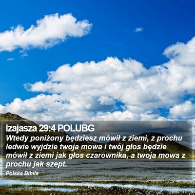 Izajasza 29:4 POLUBG Bible Verse Image