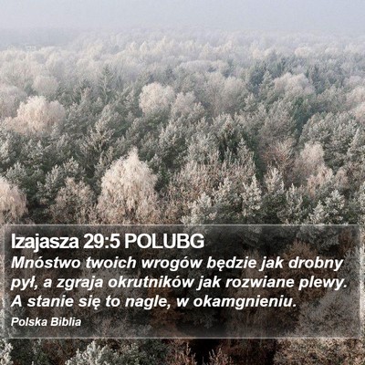 Izajasza 29:5 POLUBG Bible Verse Image