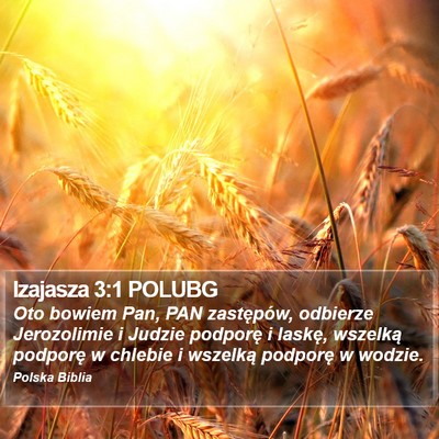 Izajasza 3:1 POLUBG Bible Verse Image