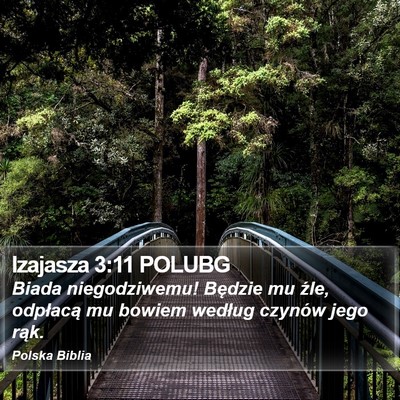 Izajasza 3:11 POLUBG Bible Verse Image