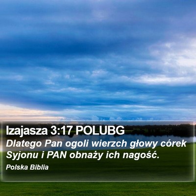 Izajasza 3:17 POLUBG Bible Verse Image