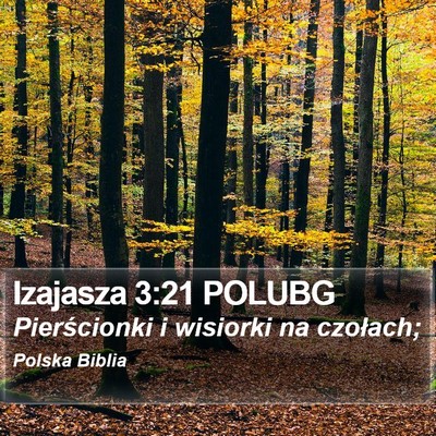 Izajasza 3:21 POLUBG Bible Verse Image