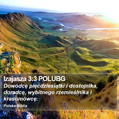 Izajasza 3:3 POLUBG Bible Verse Image