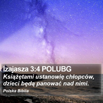 Izajasza 3:4 POLUBG Bible Verse Image