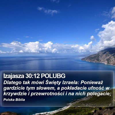 Izajasza 30:12 POLUBG Bible Verse Image