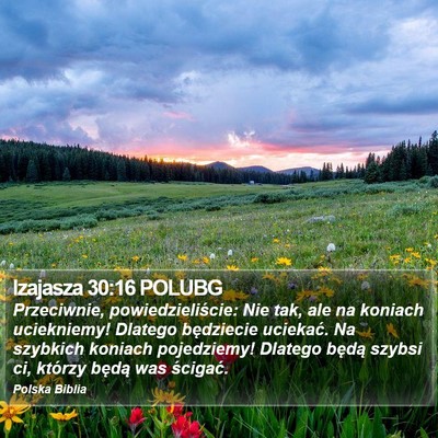 Izajasza 30:16 POLUBG Bible Verse Image