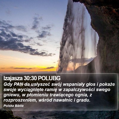 Izajasza 30:30 POLUBG Bible Verse Image