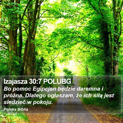 Izajasza 30:7 POLUBG Bible Verse Image