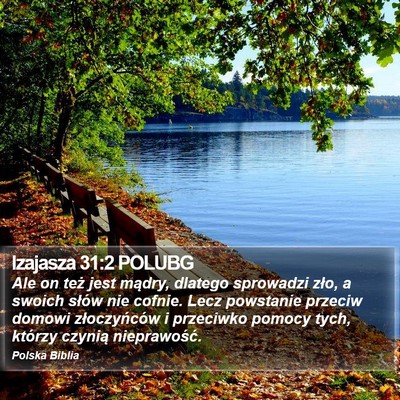 Izajasza 31:2 POLUBG Bible Verse Image