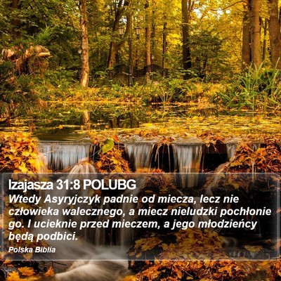 Izajasza 31:8 POLUBG Bible Verse Image