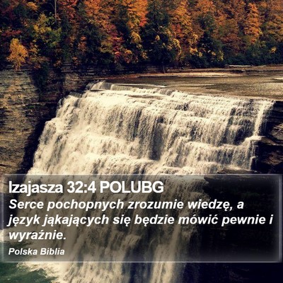 Izajasza 32:4 POLUBG Bible Verse Image