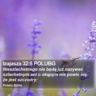 Izajasza 32:5 POLUBG Bible Verse Image