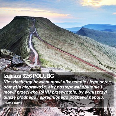 Izajasza 32:6 POLUBG Bible Verse Image