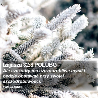 Izajasza 32:8 POLUBG Bible Verse Image