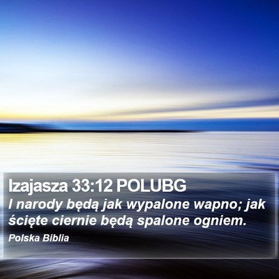 Izajasza 33:12 POLUBG Bible Verse Image