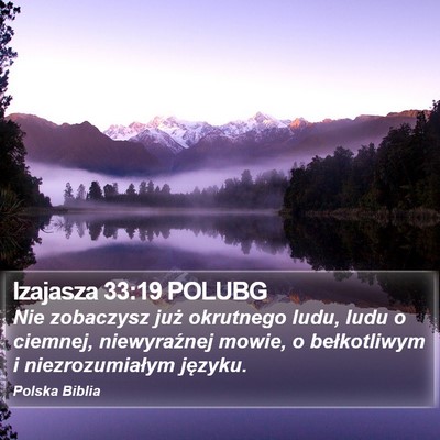 Izajasza 33:19 POLUBG Bible Verse Image