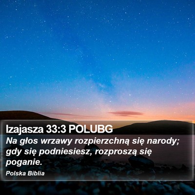 Izajasza 33:3 POLUBG Bible Verse Image
