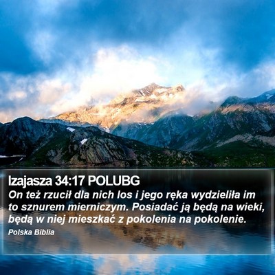 Izajasza 34:17 POLUBG Bible Verse Image