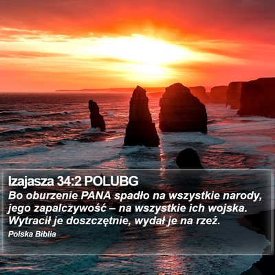 Izajasza 34:2 POLUBG Bible Verse Image
