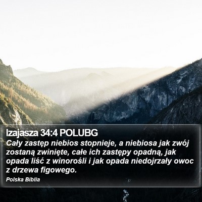 Izajasza 34:4 POLUBG Bible Verse Image