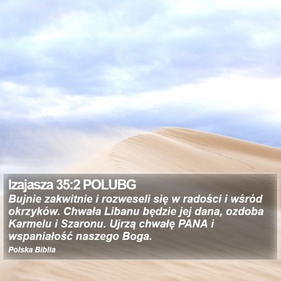 Izajasza 35:2 POLUBG Bible Verse Image