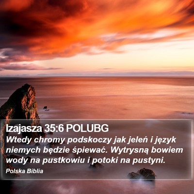 Izajasza 35:6 POLUBG Bible Verse Image