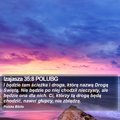 Izajasza 35:8 POLUBG Bible Verse Image