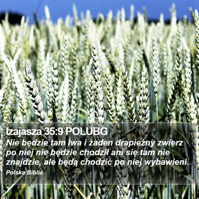 Izajasza 35:9 POLUBG Bible Verse Image