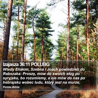 Izajasza 36:11 POLUBG Bible Verse Image