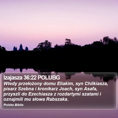 Izajasza 36:22 POLUBG Bible Verse Image