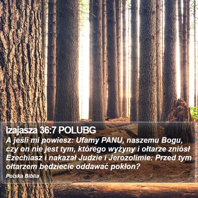 Izajasza 36:7 POLUBG Bible Verse Image