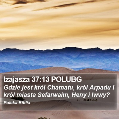 Izajasza 37:13 POLUBG Bible Verse Image