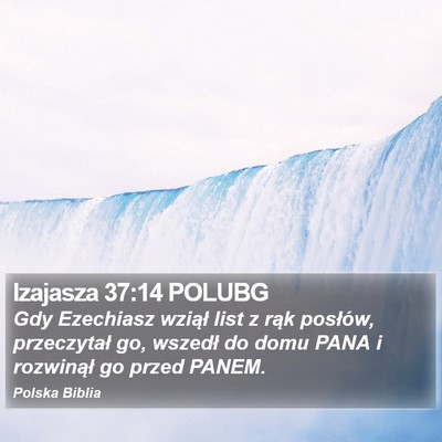 Izajasza 37:14 POLUBG Bible Verse Image