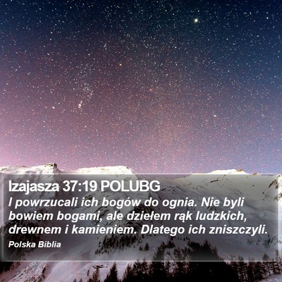 Izajasza 37:19 POLUBG Bible Verse Image